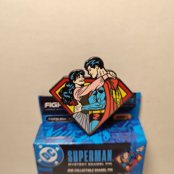 Superman Series 1 FigPin Minis Enamel Pin Full Commons Set Of 4 Official Pins - Picture 2 of 6